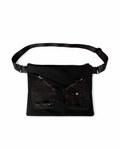 Schwarze Umhängetasche aus alter Hose, Upcycled Cross Body Bag, Handtasche, Handbag, Handmade